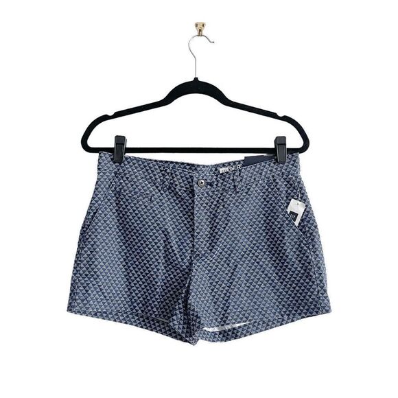GAP Womens Summer Shorts Low Rise Geometric Blue Size 6 NWT - Picture 1 of 9